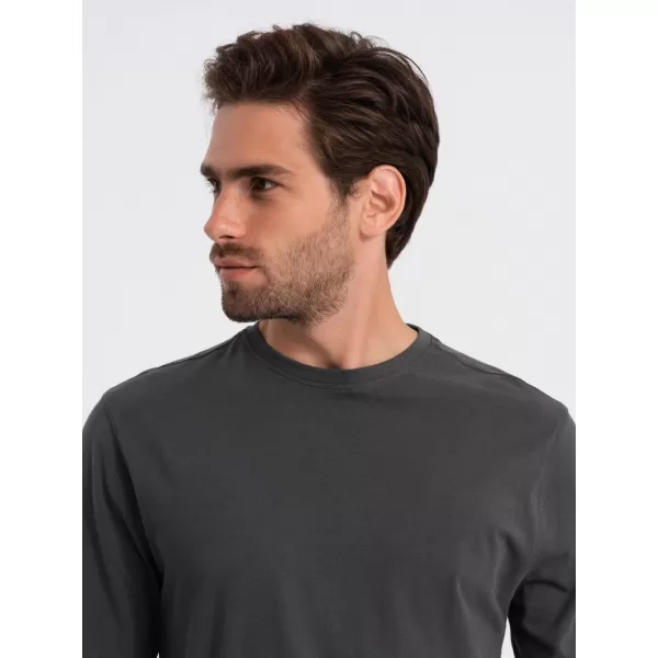  Herren t -Shirt mit einem langen Ärmel OMBRE OM-LSBL-0106 GRAPHIT 