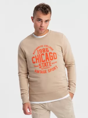 Herren -Sweatshirt OMBRE OM-SSPS-0154 SAND