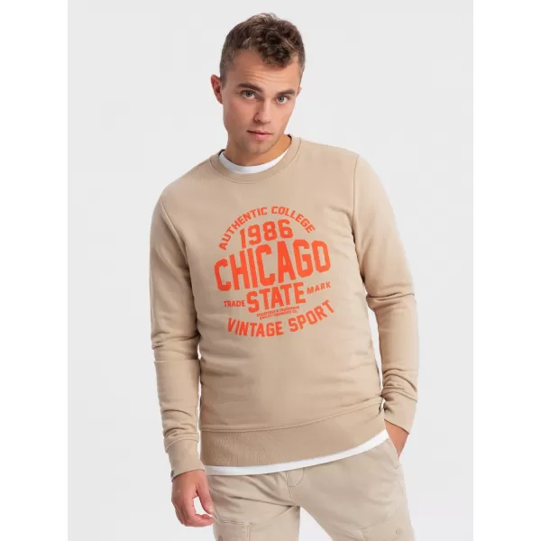  Herren -Sweatshirt OMBRE OM-SSPS-0154 SAND 