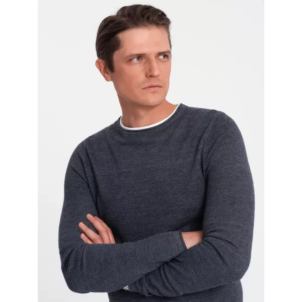  Herrenpullover OMBRE OM-SWSW-0103 MARINEBLAUE MELANGE 