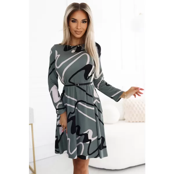  Kleid NUMOCO 576-1 OLIVEN MIT EINEM MUSTER 