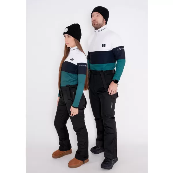  Funktionelle Thermo -Sweatshirt -Premium von Männern ALTISPORT VOJ/ALM051TER03 WEIß -GREEN 