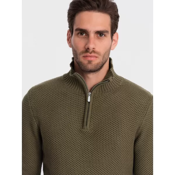  Herrenpullover OMBRE OM-SWZS-0105 OLIVE 