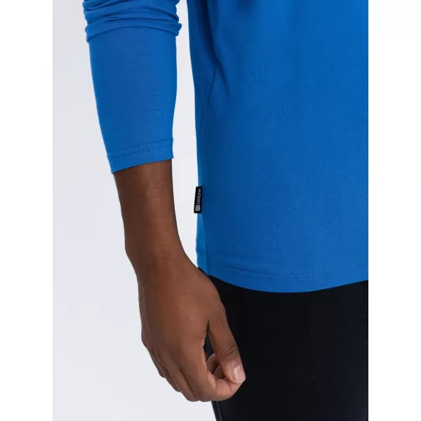  Herren t -Shirt mit einem langen Ärmel OMBRE OM-LSBL-0106 BLAU 