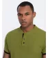 Herren t -Shirt mit einem Kragen OMBRE OM-TSCT-0156 OLIVE