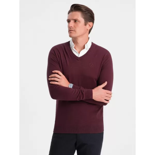  Herrenpullover OMBRE OM-SWSW-0102 KASTANIENBRAUN 