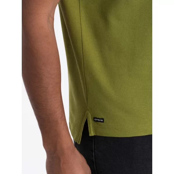  Herren t -Shirt mit einem Kragen OMBRE OM-TSCT-0156 OLIVE 