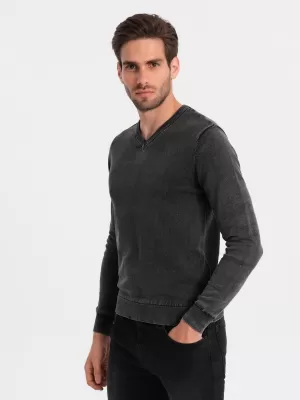 Herrenpullover OMBRE OM-SWOS-0108 SCHWARZ