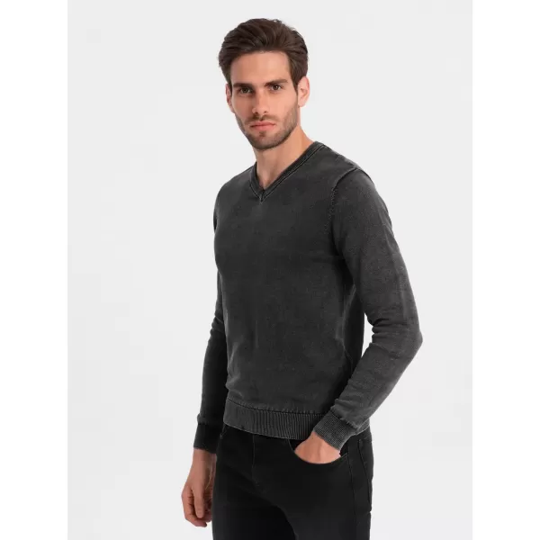  Herrenpullover OMBRE OM-SWOS-0108 SCHWARZ 