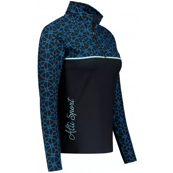  Frauenfunktionaler Thermo -Sweatshirt Premium ALTISPORT VOJ/ALW053TER03 SCHWARZ -BLUE 