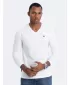 Herren t -Shirt mit einem langen Ärmel OMBRE OM-LSCL-0110 WEIß