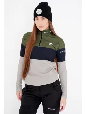 Frauenfunktionaler Thermo -Sweatshirt Premium ALTISPORT VOJ/ALW051TER03 KHAKI
