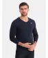 Herren t -Shirt mit einem langen Ärmel OMBRE OM-LSCL-0110 MARINEBLAU