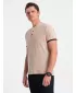 Herren t -Shirt mit einem Kragen OMBRE OM-TSCT-0156 BEIGE