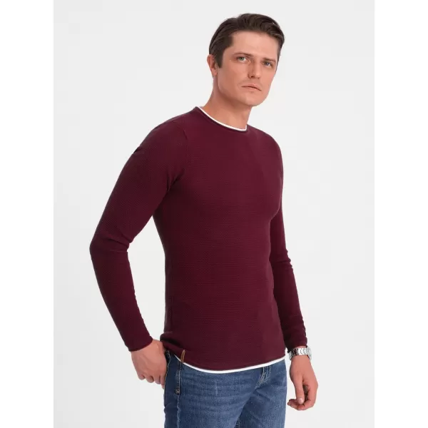 Herrenpullover OMBRE OM-SWSW-0103 KASTANIENBRAUN 