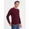 Herrenpullover OMBRE OM-SWSW-0103 KASTANIENBRAUN