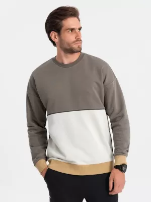 Herren -Sweatshirt OMBRE OM-SSNZ-0130 KHAKI
