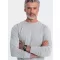 Herren t -Shirt mit einem langen Ärmel OMBRE OM-LSBL-0106 GRAUE MELANGE