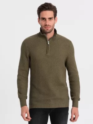 Herrenpullover OMBRE OM-SWZS-0105 OLIVE