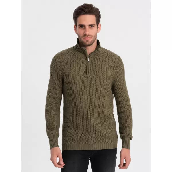  Herrenpullover OMBRE OM-SWZS-0105 OLIVE 
