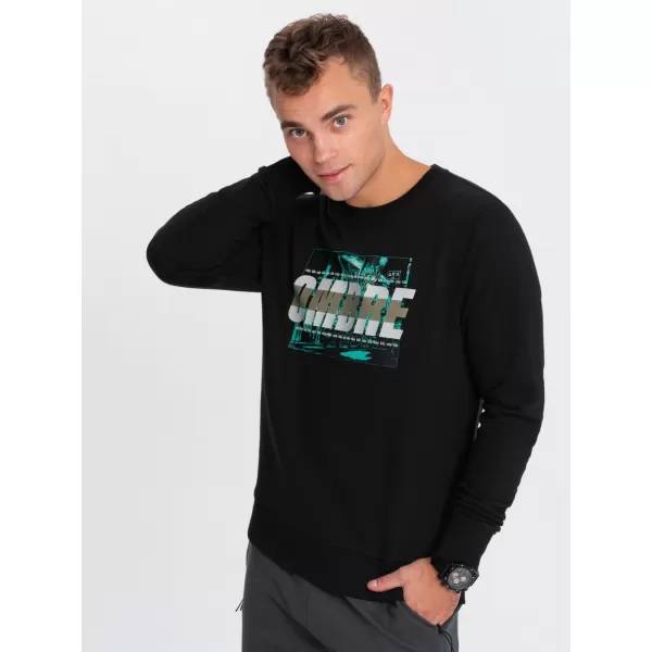  Herren -Sweatshirt OMBRE OM-SSPS-0156 SCHWARZ 