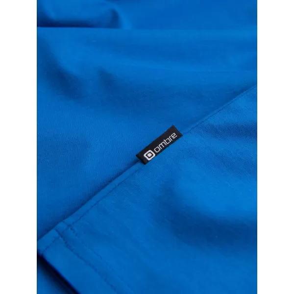  Herren t -Shirt mit einem langen Ärmel OMBRE OM-LSBL-0106 BLAU 