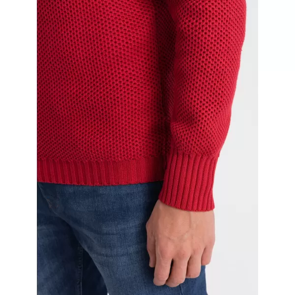  Herrenpullover OMBRE OM-SWZS-0105 ROT 