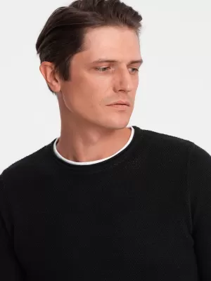 Herrenpullover OMBRE OM-SWSW-0103 SCHWARZ