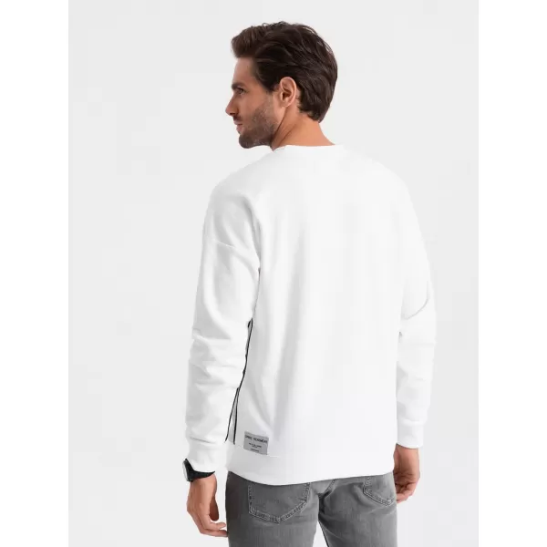  Herren -Sweatshirt OMBRE OM-SSNZ-0130 WEIß UND GRAU 