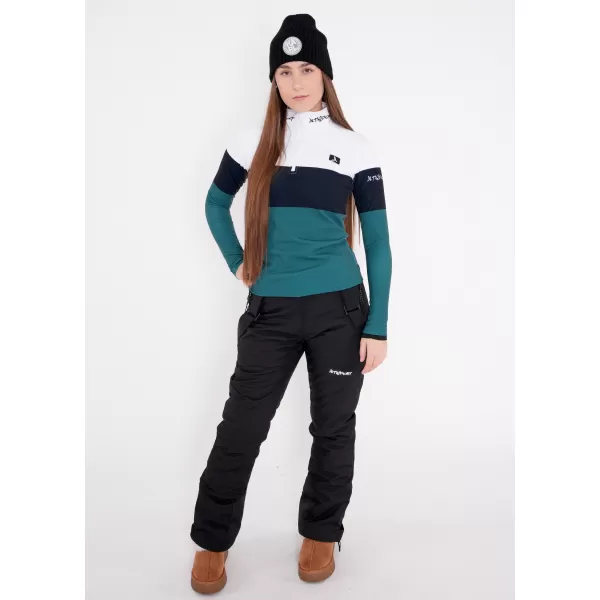  Frauenfunktionaler Thermo -Sweatshirt Premium ALTISPORT VOJ/ALW051TER03 WEIß -GREEN 
