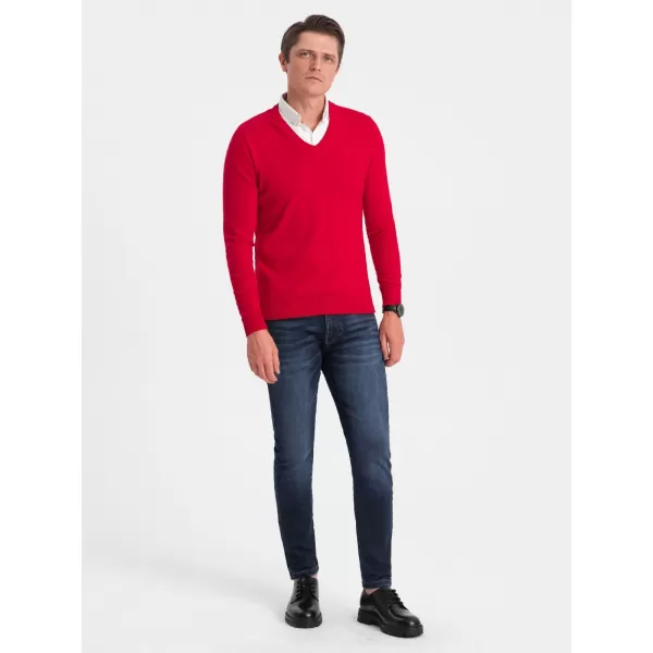  Herrenpullover OMBRE OM-SWSW-0102 ROT 