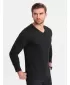 Herren t -Shirt mit einem langen Ärmel OMBRE OM-LSBL-0108 SCHWARZ