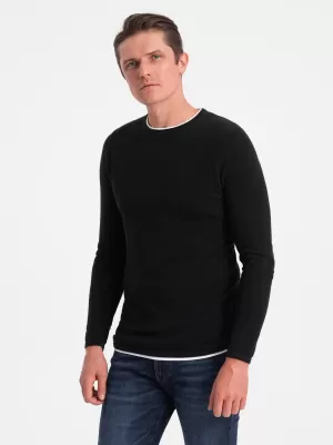 Herrenpullover OMBRE OM-SWSW-0103 SCHWARZ