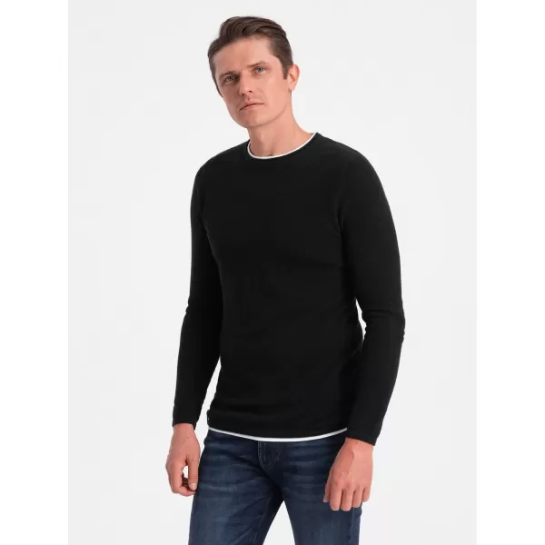  Herrenpullover OMBRE OM-SWSW-0103 SCHWARZ 