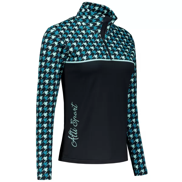  Frauenfunktionaler Thermo -Sweatshirt Premium ALTISPORT VOJ/ALW048TER03 SCHWARZ -BLUE 
