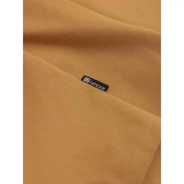  Herren t -Shirt mit einem langen Ärmel OMBRE OM-LSBL-0106 SENF 