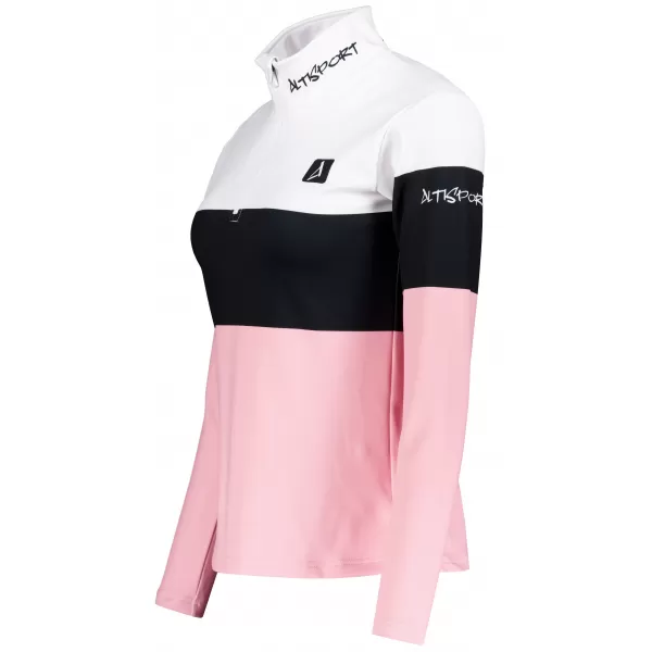  Frauenfunktionaler Thermo -Sweatshirt Premium ALTISPORT VOJ/ALW051TER03 WEIß -PINK 