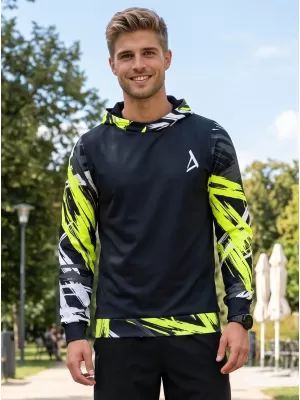 Hochwertiges Funktions-Sweatshirt für Herren ALTISPORT VOJ/ALM039MI01 SCHWARZ UND GELB