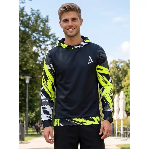  Hochwertiges Funktions-Sweatshirt für Herren ALTISPORT VOJ/ALM039MI01 SCHWARZ UND GELB 
