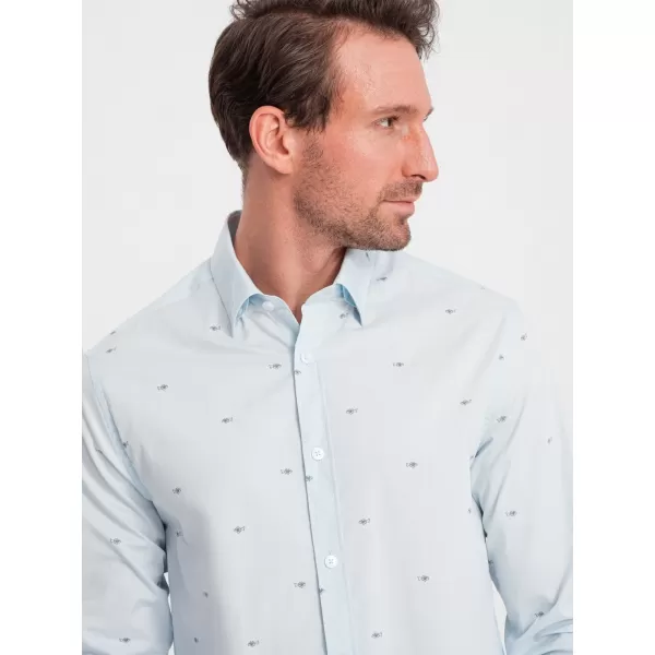  Hemd OMBRE OM-SHCS-0156 BLAU 