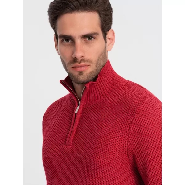  Herrenpullover OMBRE OM-SWZS-0105 ROT 
