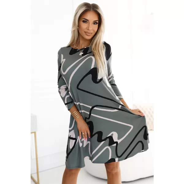  Kleid NUMOCO 576-1 OLIVEN MIT EINEM MUSTER 