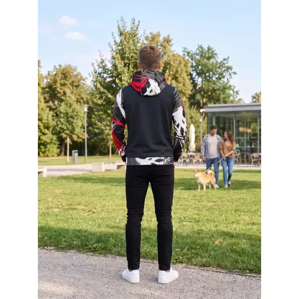  Hochwertiges Funktions-Sweatshirt für Herren ALTISPORT VOJ/ALM039MI01 SCHWARZ UND ROT 