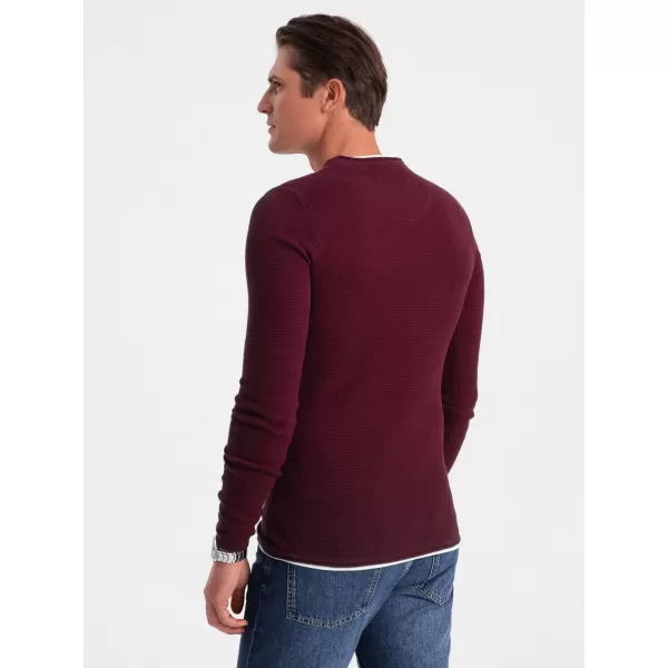  Herrenpullover OMBRE OM-SWSW-0103 KASTANIENBRAUN 