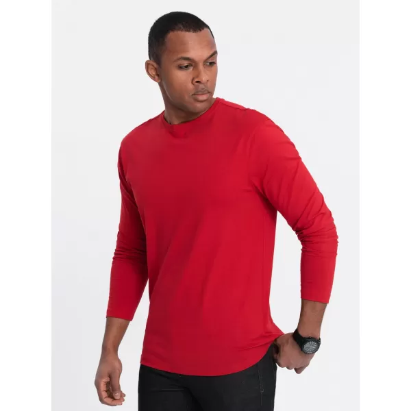  Herren t -Shirt mit einem langen Ärmel OMBRE OM-LSBL-0106 ROT 
