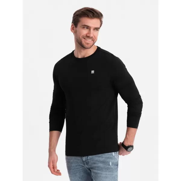  Herren t -Shirt mit einem langen Ärmel OMBRE OM-LSCL-0102 SCHWARZ 