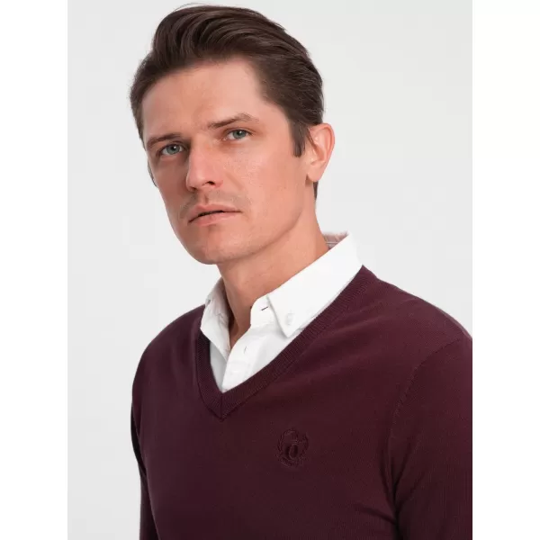  Herrenpullover OMBRE OM-SWSW-0102 KASTANIENBRAUN 