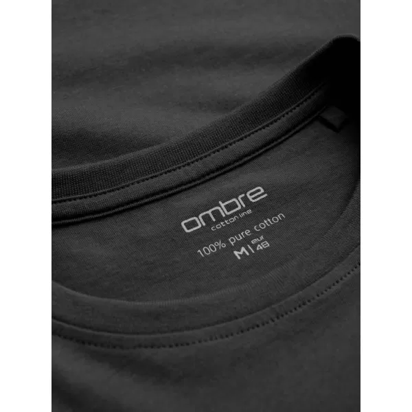  Herren t -Shirt mit einem langen Ärmel OMBRE OM-LSBL-0106 GRAPHIT 