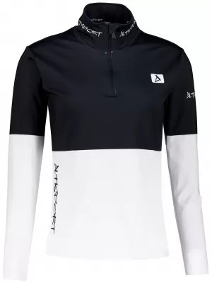 Frauenfunktionaler Thermo -Sweatshirt Premium ALTISPORT VOJ/ALW051TER03 SCHWARZ UND WEIß