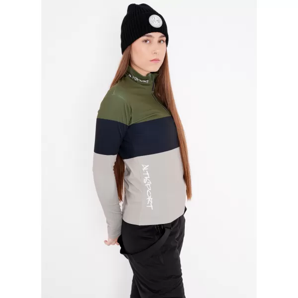  Frauenfunktionaler Thermo -Sweatshirt Premium ALTISPORT VOJ/ALW051TER03 KHAKI 